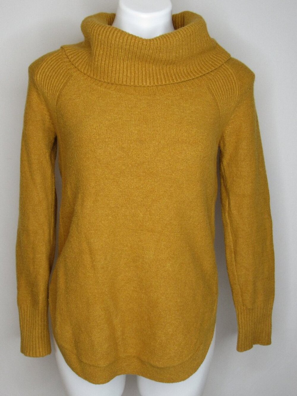 Moth by Anthropologie Mustard Yellow GEORGIA Cowl Neck Sweater Women's XS XSmall
